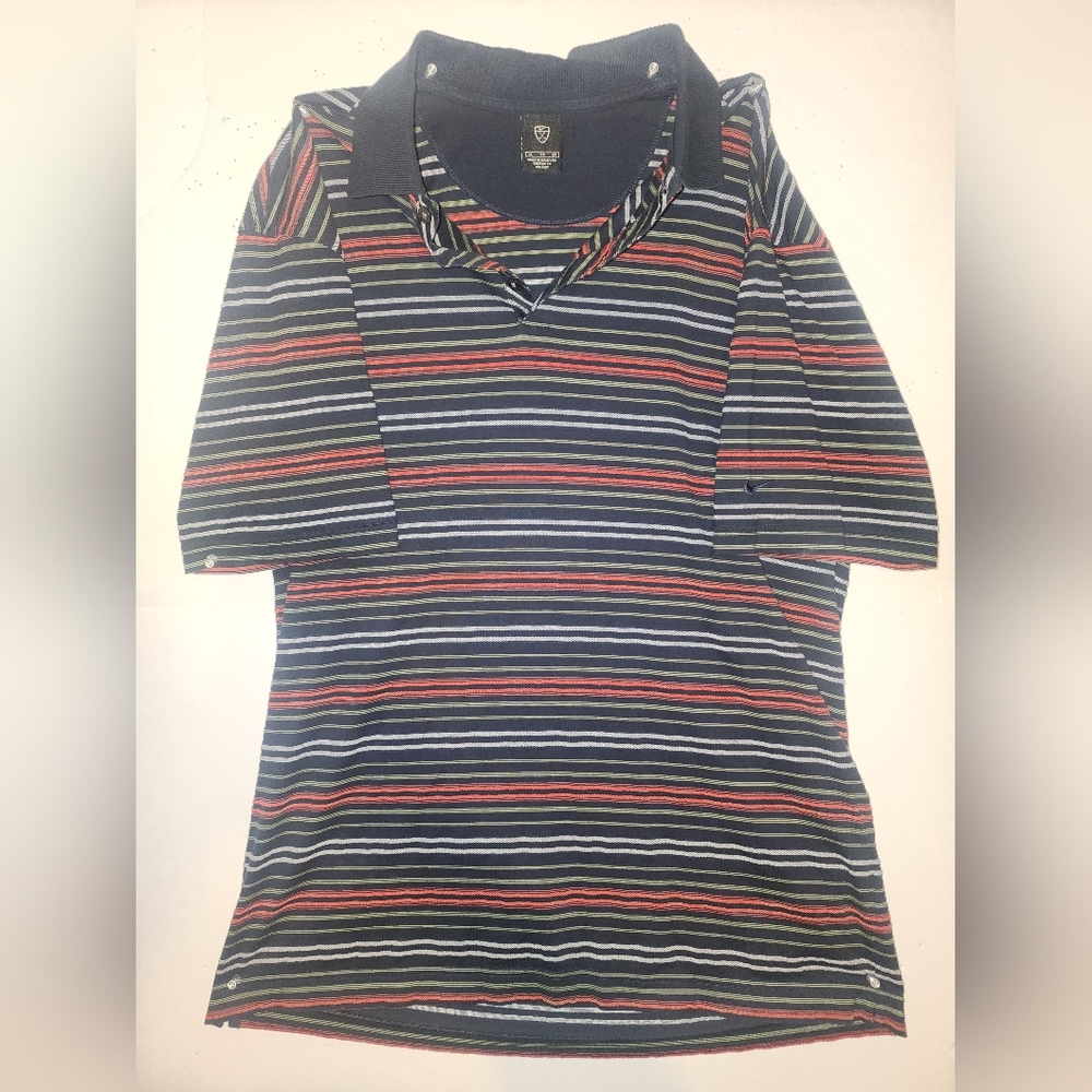 Nike Golf Men's Multicolor Striped Short Sleeve Polo Shirt Size Extra Large XL